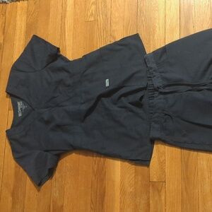 Grey's Anatomy Navy Scrub Top (Med.) AND Pants (Small)